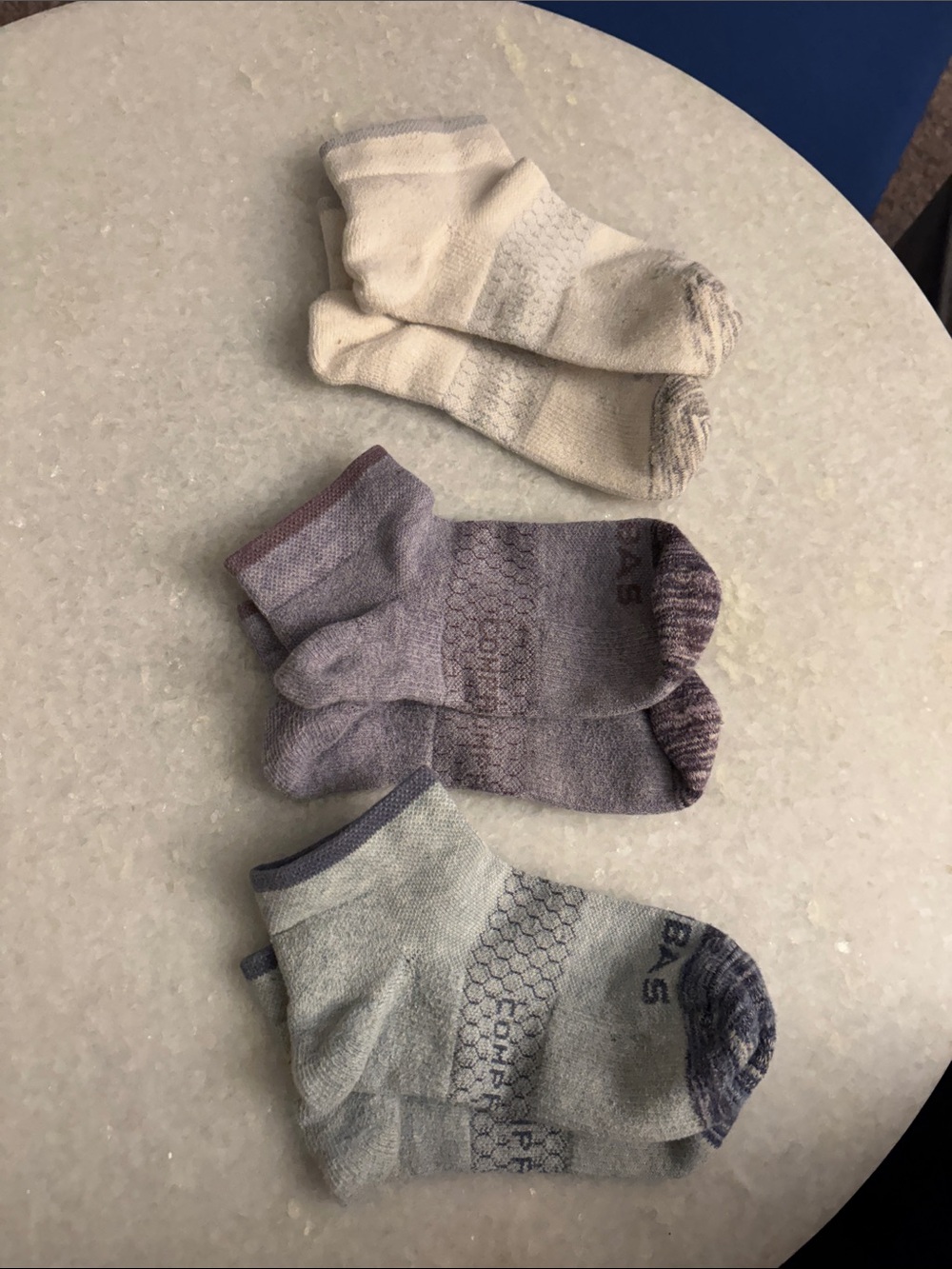 Bombas Women's Low-Cut Socks - White, Lavender, Light Blue - 3 Pack